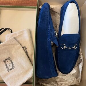 Gucci Men's Blue Loafers Brand New